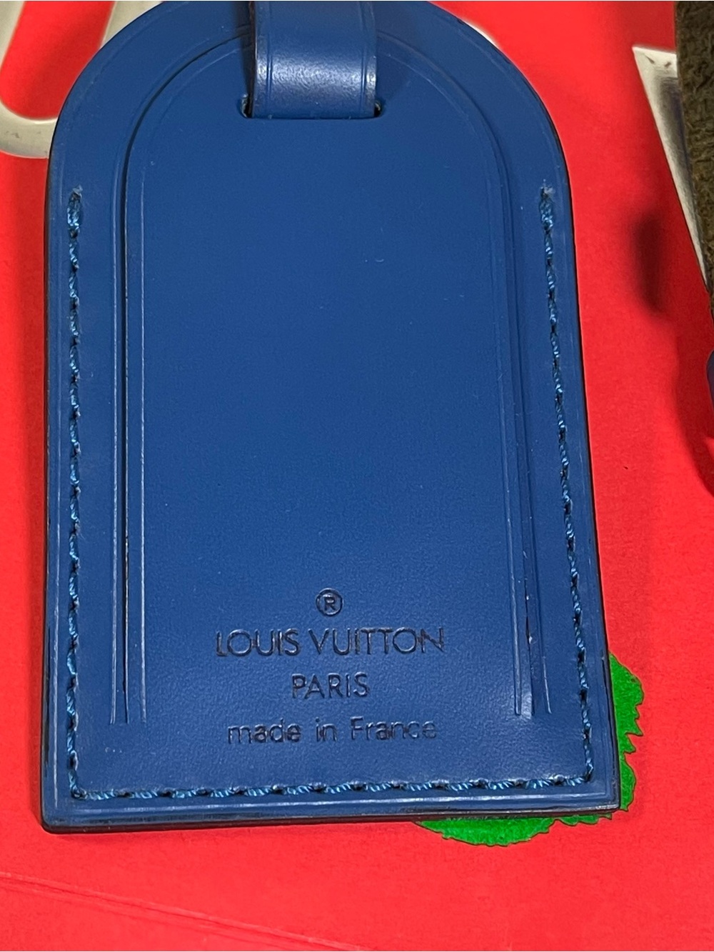 Louis Vuitton Blue Luggage Tag & Poignet w/Free Non LV Clasp. Gold Hardware - Picture 4 of 16